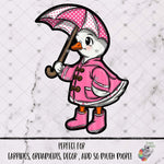 Load image into Gallery viewer, Pink Raincoat Goose with Umbrella Designs
