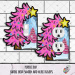 Load image into Gallery viewer, Pink Whimsical Christmas Single Light Switch and Outlet Design
