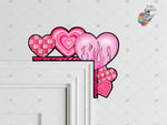 Load image into Gallery viewer, Pink Heart Over the Door Sitter Sublimation Design
