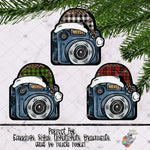 Load image into Gallery viewer, Plaid Leopard Santa Camera Design Bundle
