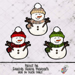 Load image into Gallery viewer, Plaid Snowman Sublimation Design
