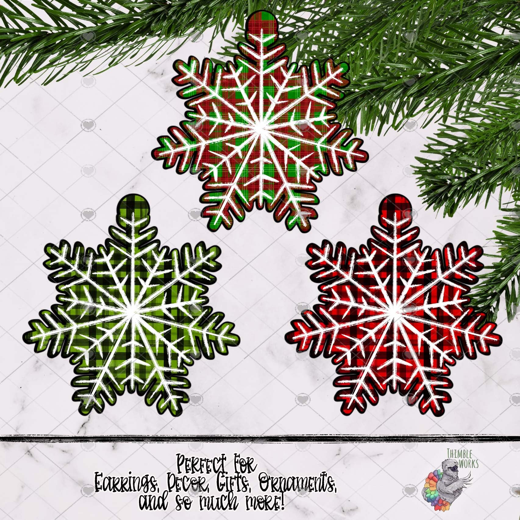 Plaid Snowflake Design Bundle