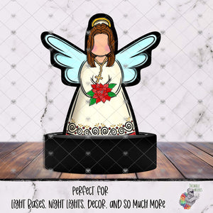 Poinsettia Angel Light Base Design