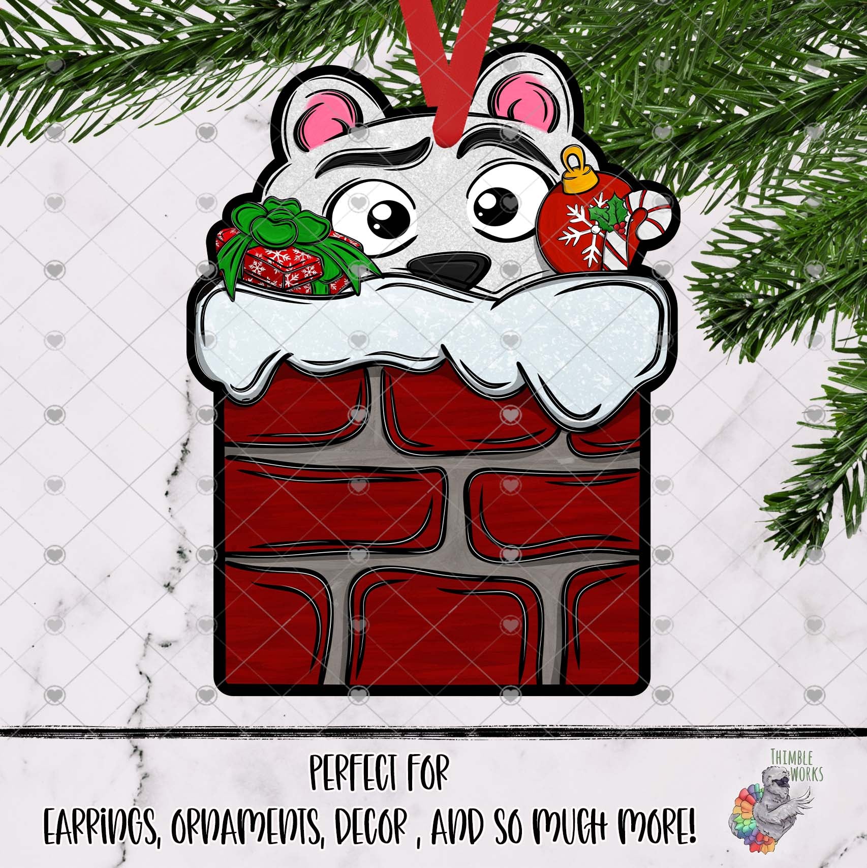 Polar Bear in Chimney Design