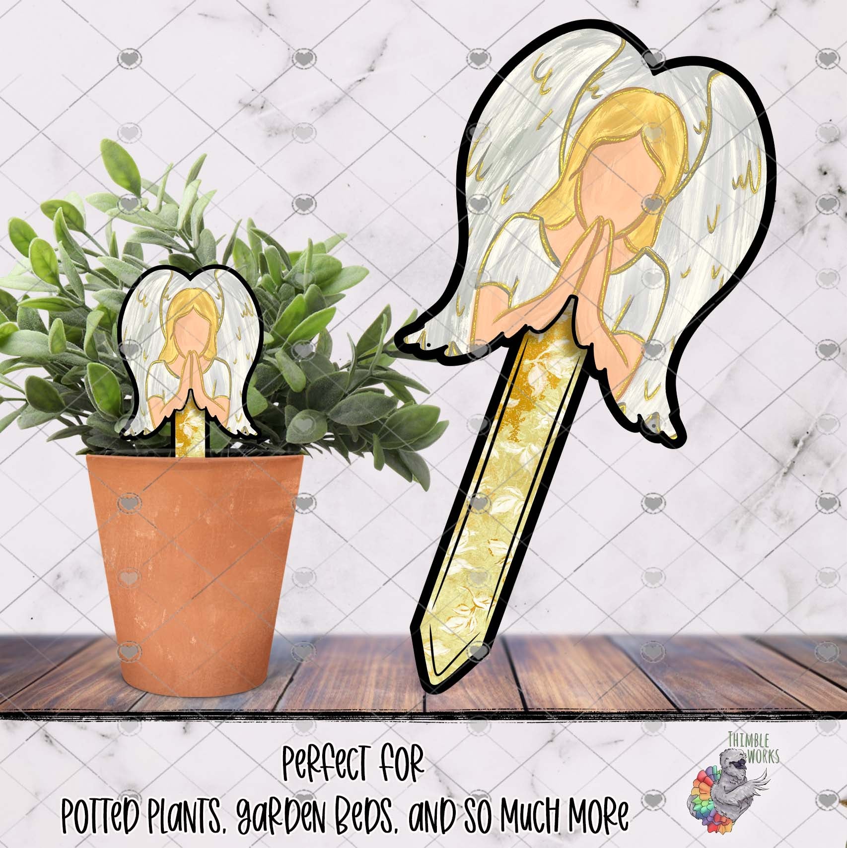 Praying Angel Garden Stake Design