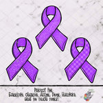 Load image into Gallery viewer, Purple Awareness Ribbon Design Bundle
