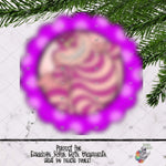 Load image into Gallery viewer, Purple Cat Scallop Design
