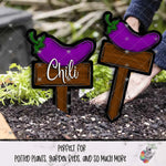 Load image into Gallery viewer, Chili Pepper Garden Stake Design Bundle

