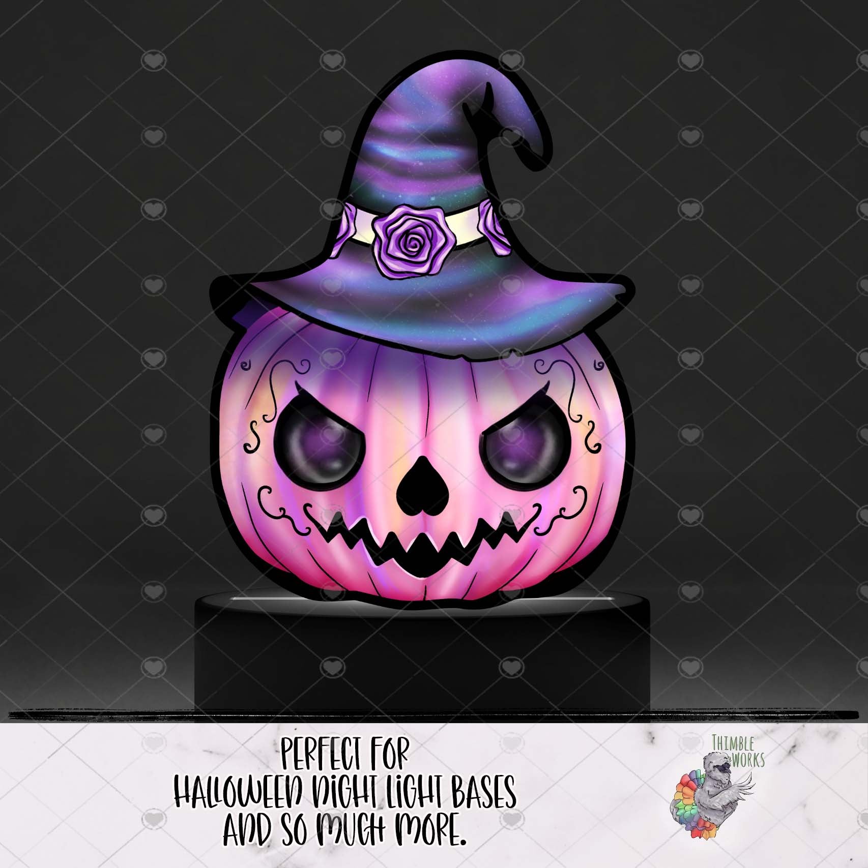 Purple Pumpkin Light Base Design