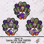 Load image into Gallery viewer, Purple Football Turkey Design Bundle
