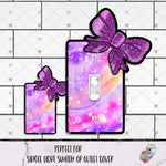 Load image into Gallery viewer, Purple Glitter Bow Outlet Cover Design
