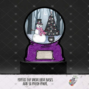 Spooky Creepmas Snow Globe Light Base Design