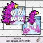 Load image into Gallery viewer, Purple Whimsical Christmas Double Light Switch and Outlet Design
