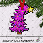 Load image into Gallery viewer, Purple Whimsical Christmas Tree Design
