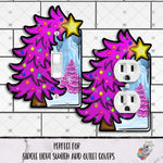 Load image into Gallery viewer, Purple Whimsical Christmas Single Light Switch and Outlet Design
