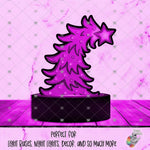 Load image into Gallery viewer, Purple Whimsical Christmas Tree Light Base Design
