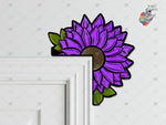 Load image into Gallery viewer, Purple Flower Over the Door Sitter Sublimation Design
