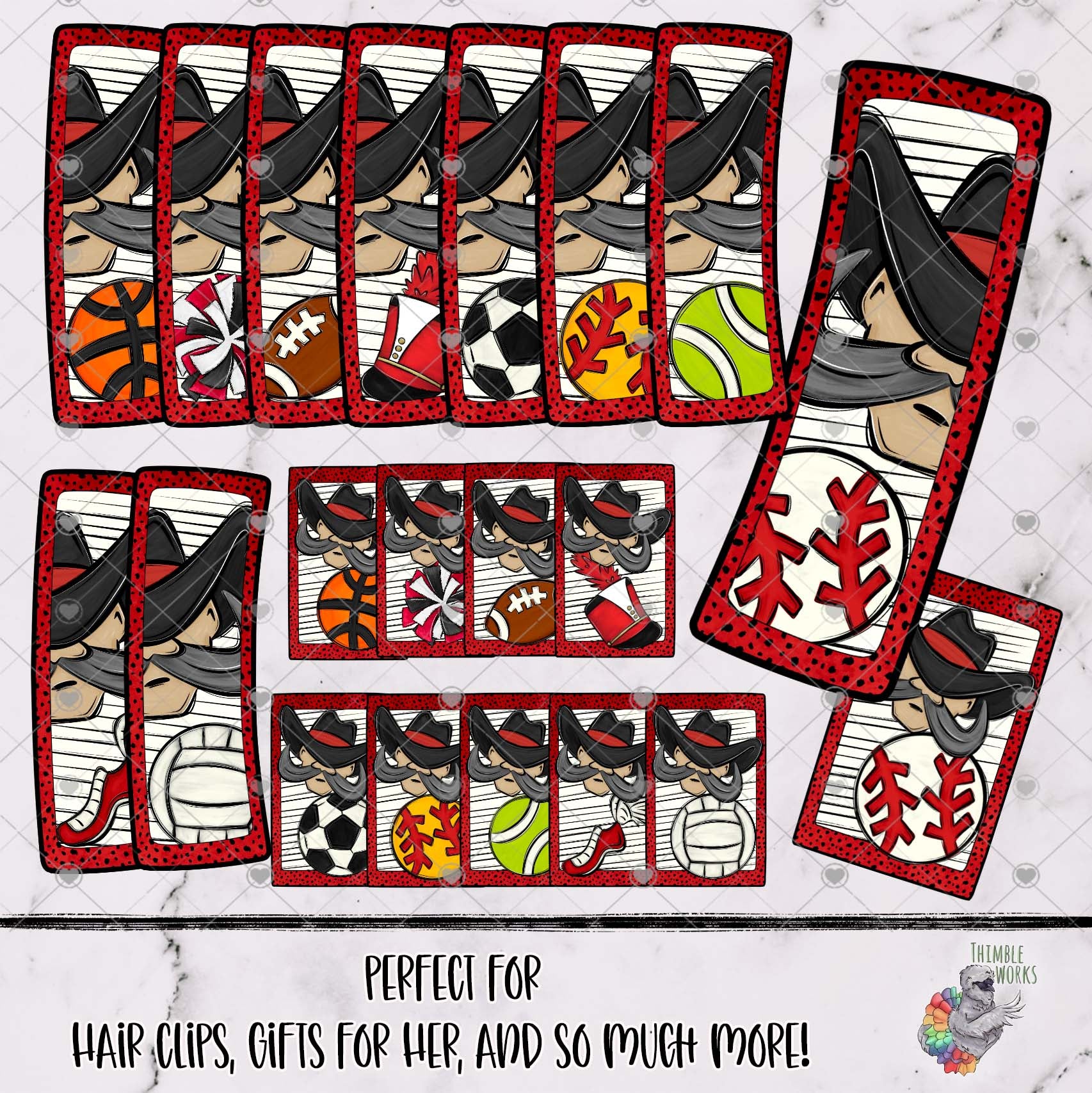 Rebels Sports Hair Clip Design Bundle