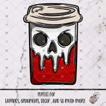 Load image into Gallery viewer, Drippy Bloody Skull Coffee Cup Design

