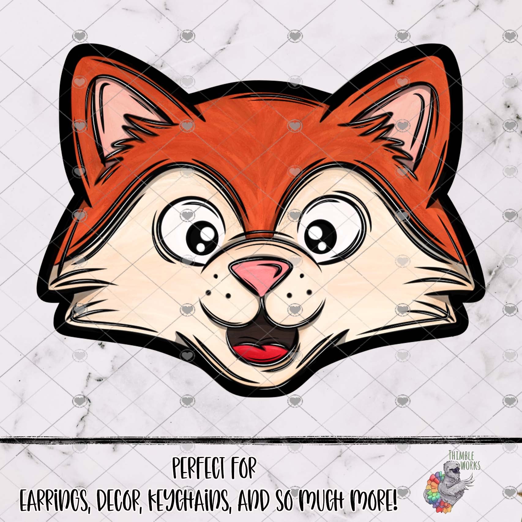 Red Fox Head Design