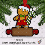Load image into Gallery viewer, Gingerbread Boy Rolling Pin Design
