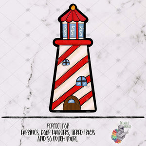 Red Lighthouse Sublimation Design