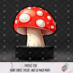 Red Chubby Mushroom Light Base Design