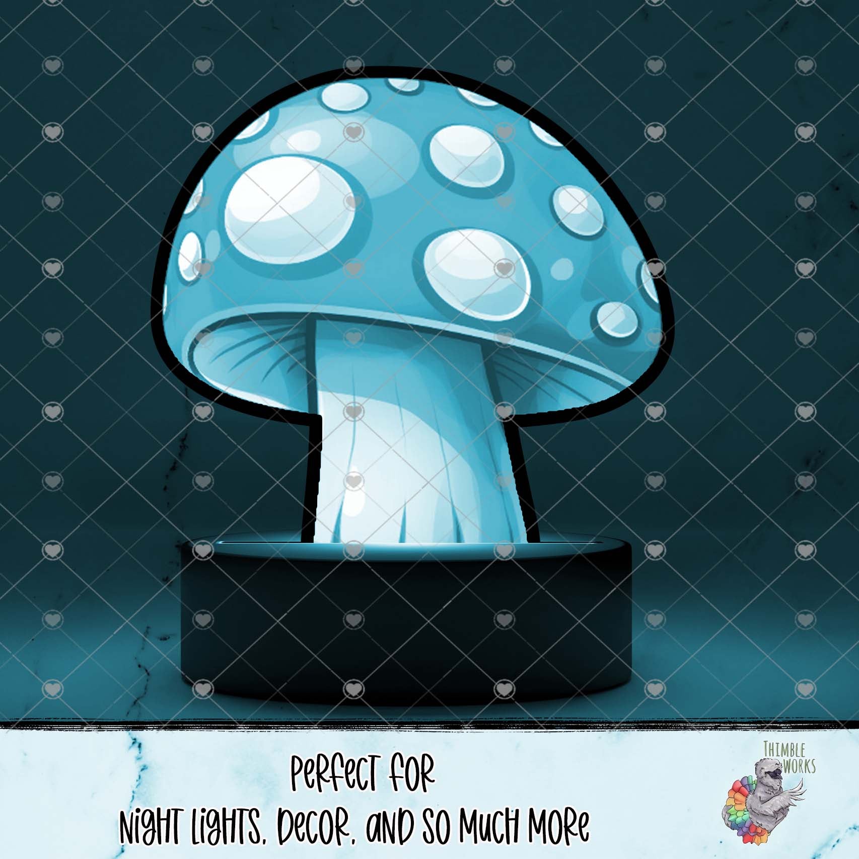 Red Chubby Mushroom Light Base Design