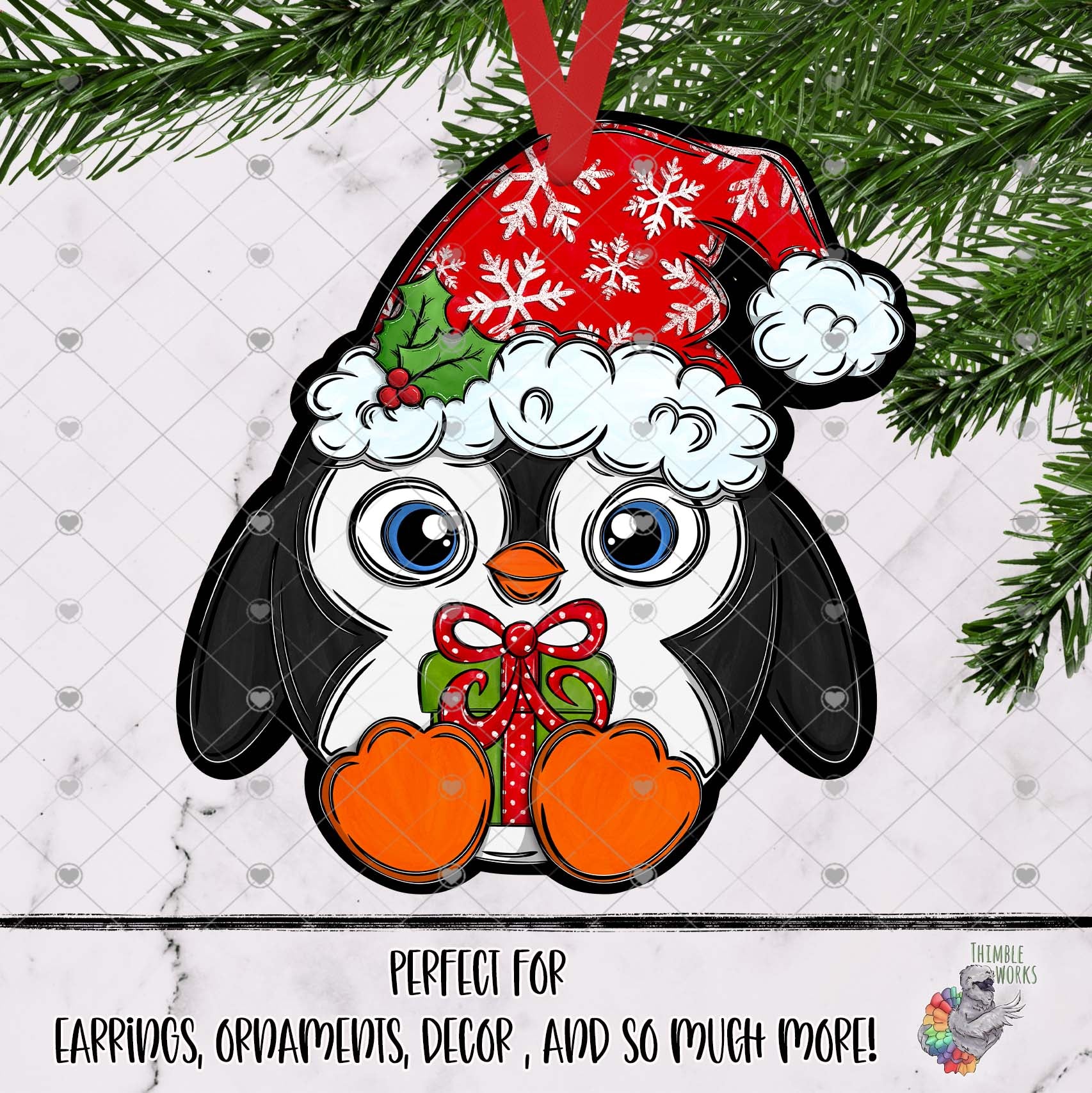 Christmas Present Penguin Design