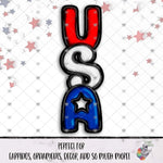 Load image into Gallery viewer, Red, White and Blue USA Words Design
