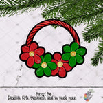 Load image into Gallery viewer, Christmas Flowers Leather Earring Design
