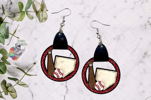 Baseball Leather Earring Design