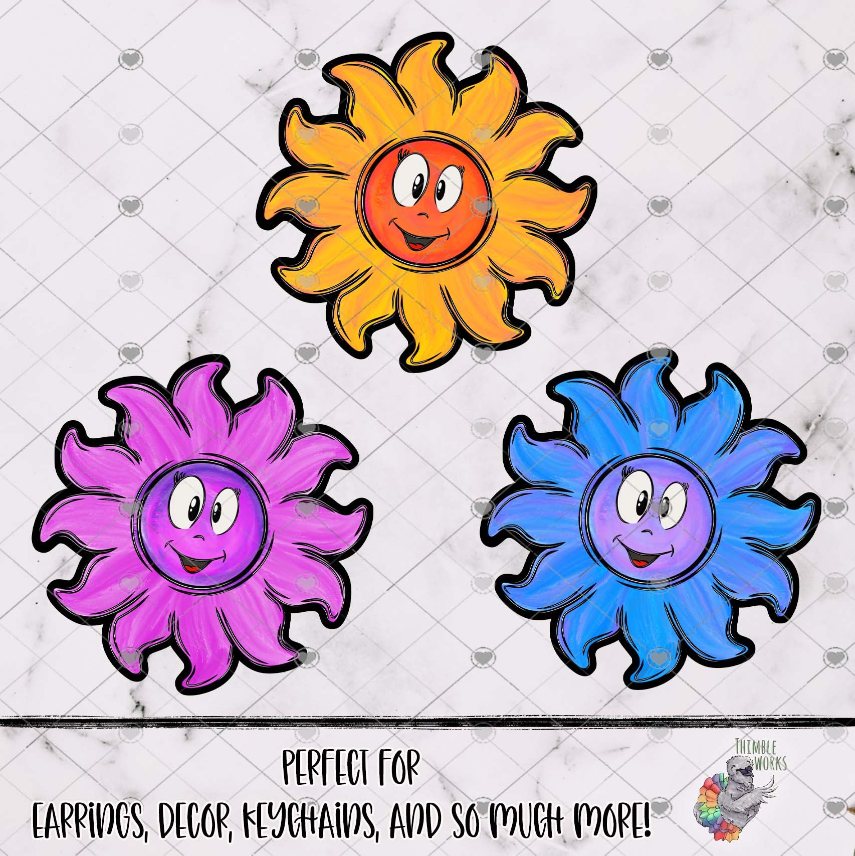 Retro Face Sun Design