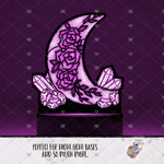 Load image into Gallery viewer, Boho Rose Moon and Gem Light Base Design
