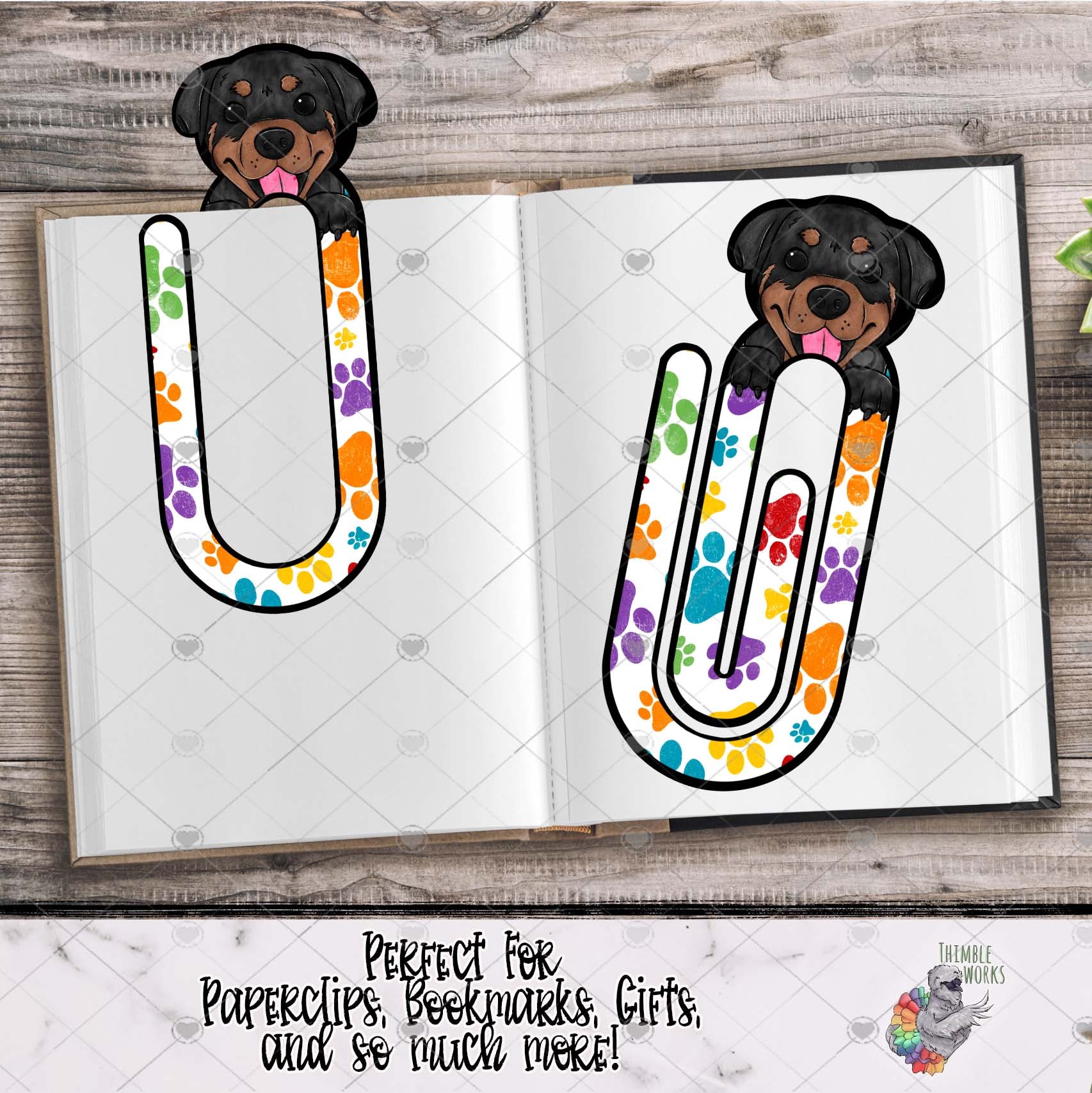 Rottweiler Bookmark Design