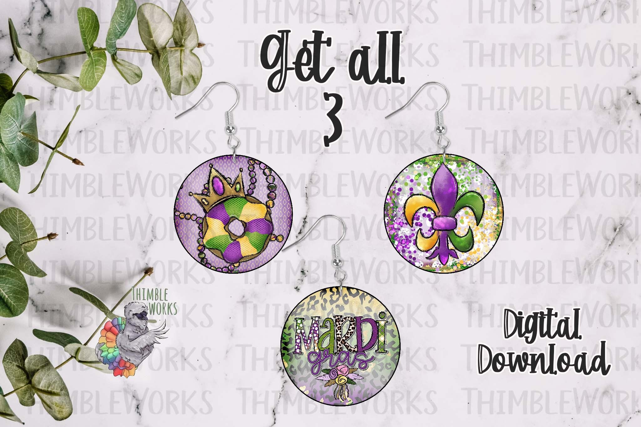 Mardi Gras Round Design Bundle