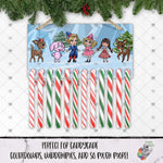 Load image into Gallery viewer, Classic Christmas Candy Cane 12 Day Countdown Design

