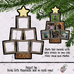 Load image into Gallery viewer, Rustic Wood Christmas Photo Tree Design
