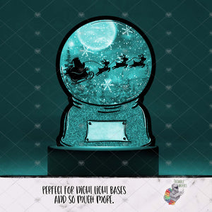 Santa Night Sky Snow Globe Light Base Design