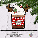 Load image into Gallery viewer, Santa Reindeer Coffee Sublimation Design
