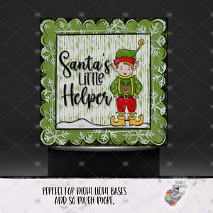 Santa's Little Helper Square Light Base Design