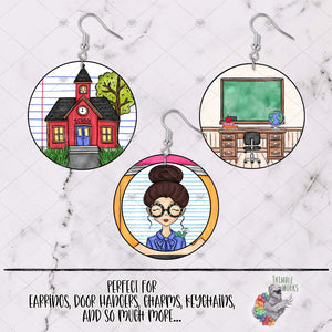 School Teacher Round Design Bundle