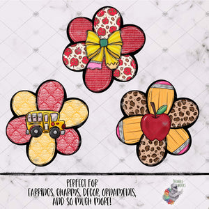 School Teacher Chubby Flower Design Bundle