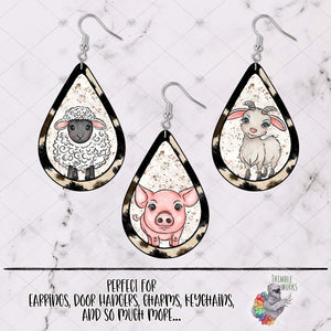 Farm Animals Teardrop Design Bundle