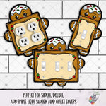Load image into Gallery viewer, Gingerbread Switch Plate Cover Design
