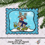 Load image into Gallery viewer, Cute Reindeer Horizontal Stamp Design
