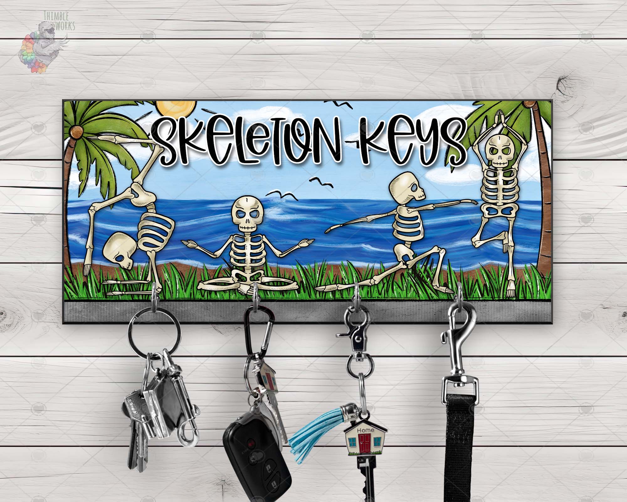 Yoga Skeleton Key Hanger Design