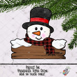 Load image into Gallery viewer, Snowman Sign Sublimation Design
