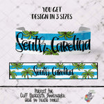 Load image into Gallery viewer, South Carolina Palm Tree Cuff Bracelet Design
