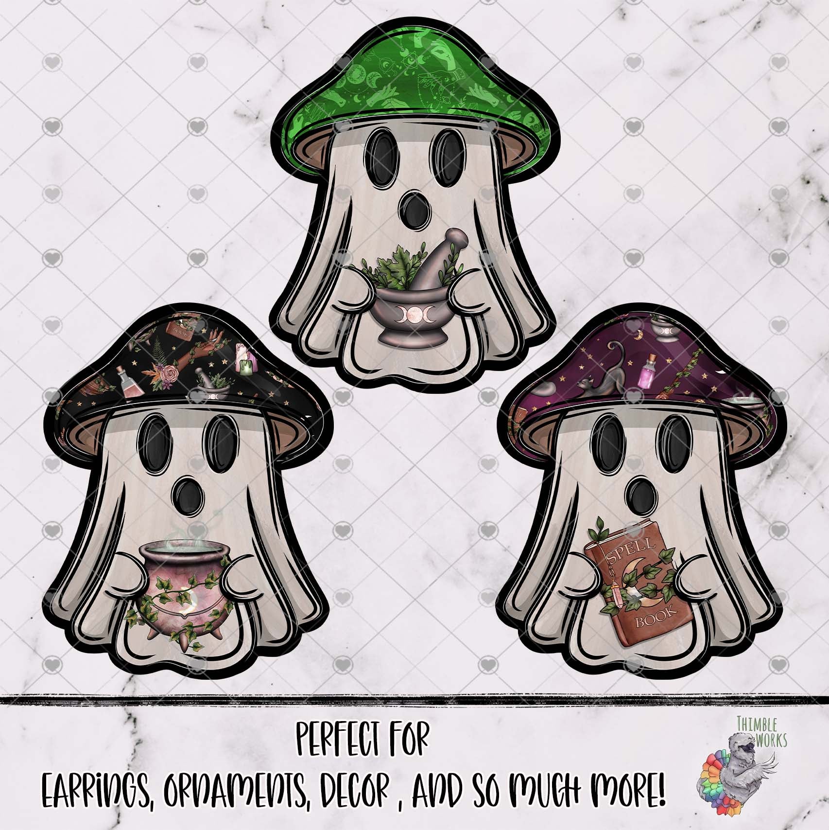 Forrest Witch Mushroom Ghost Design